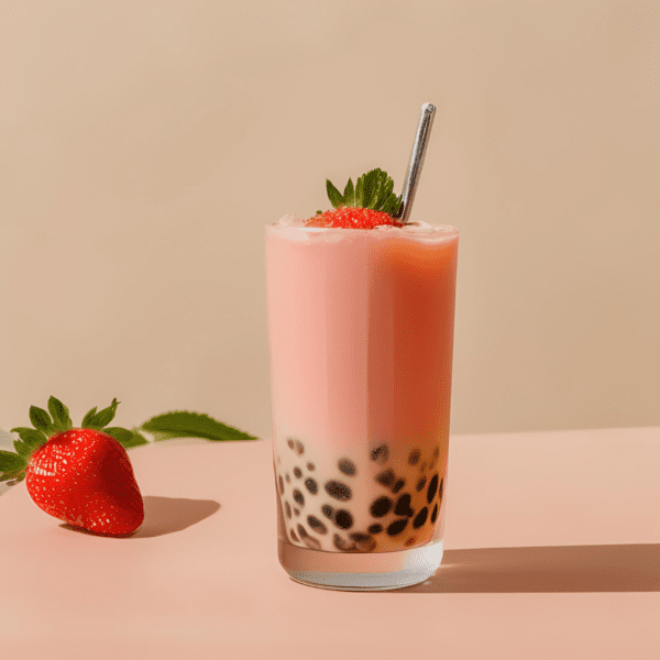 boba iced tea strawberry